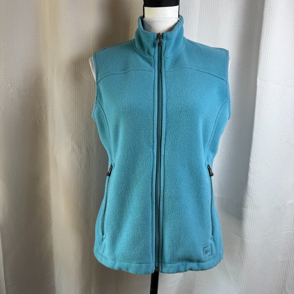 REI Polartec Fleece Vest Womens S Turquoise Sleeveless Hiking Outdoor Camping